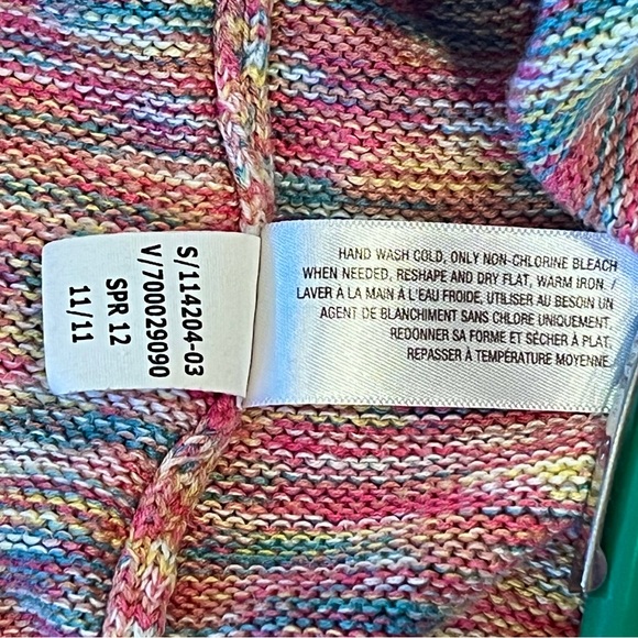 Old Navy Pink Rainbow Bohemian Scoop Neck Sweater, XL - Picture 8 of 10